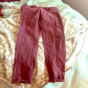 American Eagle maroon denim pants